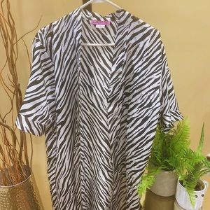 TIGER PRINT LINGERIE ROBE